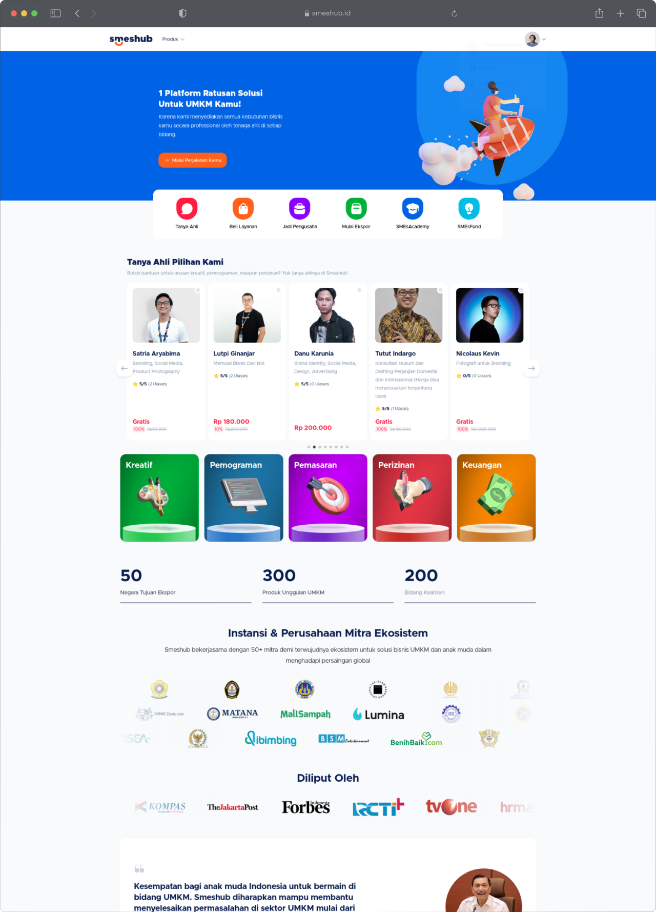 Smeshub Platform - Landing Page