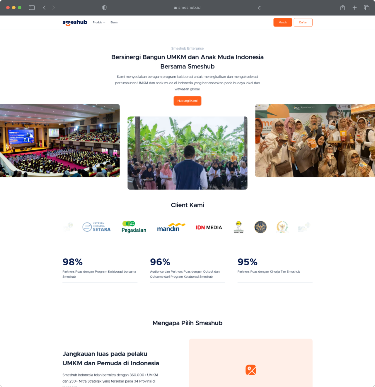 Smeshub Platform - Enterprise Page